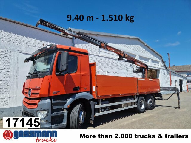 Mercedes-Benz Arocs 2545 L/6x2/4, Atlas Kran, 145.2-A19 VB, - Dropside/ Flatbed truck, Crane truck: picture 1 Mercedes-Benz Arocs 2545 L/6x2/4, Atlas Kran, 145.2-A19 VB, - Dropside/ Flatbed truck, Crane truck: picture 1