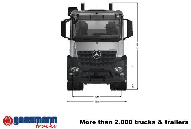 Mercedes-Benz Arocs 3253 L 8x4/4, MultimediaCockpit, Navi, - Cab chassis truck: picture 3 Mercedes-Benz Arocs 3253 L 8x4/4, MultimediaCockpit, Navi, - Cab chassis truck: picture 3