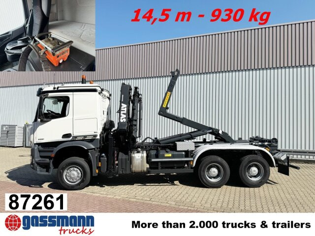 Mercedes-Benz Arocs 3351 AK 6x6, Retarder, Navi, Grounder, - Hook lift truck, Crane truck: picture 1 Mercedes-Benz Arocs 3351 AK 6x6, Retarder, Navi, Grounder, - Hook lift truck, Crane truck: picture 1