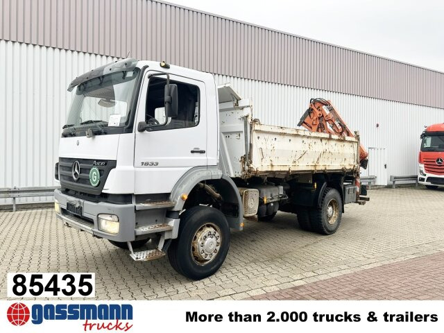 Mercedes-Benz Axor 1833 AK 4x4 mit Heckkran Atlas 105.2-A2L - Tipper, Crane truck: picture 1 Mercedes-Benz Axor 1833 AK 4x4 mit Heckkran Atlas 105.2-A2L - Tipper, Crane truck: picture 1