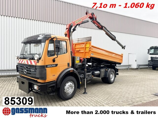Mercedes-Benz SK II 1820/24 K 4x2, Winterdienstaustattung, - Tipper, Crane truck: picture 1 Mercedes-Benz SK II 1820/24 K 4x2, Winterdienstaustattung, - Tipper, Crane truck: picture 1