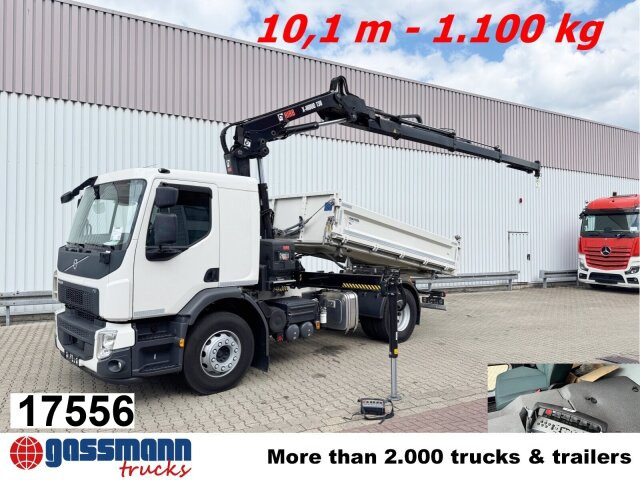 Volvo FE 320 4x2 mit Kran Hiab X-Hiduo 138 ES-3, Funk - Tipper, Crane truck: picture 1 Volvo FE 320 4x2 mit Kran Hiab X-Hiduo 138 ES-3, Funk - Tipper, Crane truck: picture 1