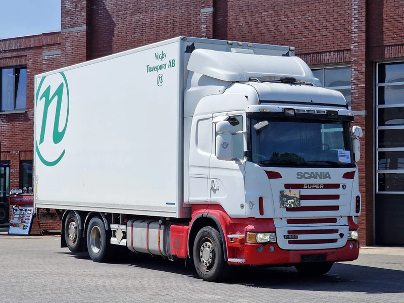 Scania R500 V8 Highline 6x2*4 - Box with side doors - Loadlift - Manual gearbox with retarder - Full air - Steering axle - Box truck: picture 1 Scania R500 V8 Highline 6x2*4 - Box with side doors - Loadlift - Manual gearbox with retarder - Full air - Steering axle - Box truck: picture 1
