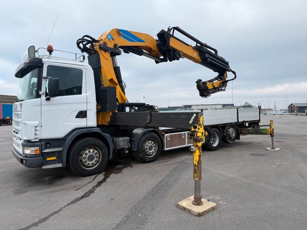 Scania R114/380 8x2*6 Effer 550/6S + JIB 6S Heavy Duty - Crane truck, Dropside/ Flatbed truck: picture 1 Scania R114/380 8x2*6 Effer 550/6S + JIB 6S Heavy Duty - Crane truck, Dropside/ Flatbed truck: picture 1