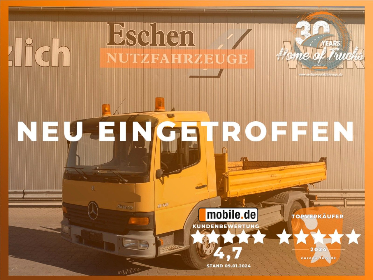 Mercedes-Benz 818 Atego | MEILLER*6-Gang manuell*AHK*Klima*ABS - Tipper van: picture 1 Mercedes-Benz 818 Atego | MEILLER*6-Gang manuell*AHK*Klima*ABS - Tipper van: picture 1