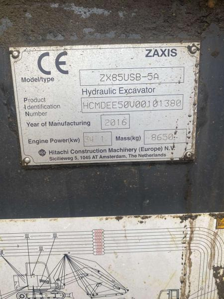 Hitachi ZX85USB-5A - Crawler excavator: picture 4 Hitachi ZX85USB-5A - Crawler excavator: picture 4