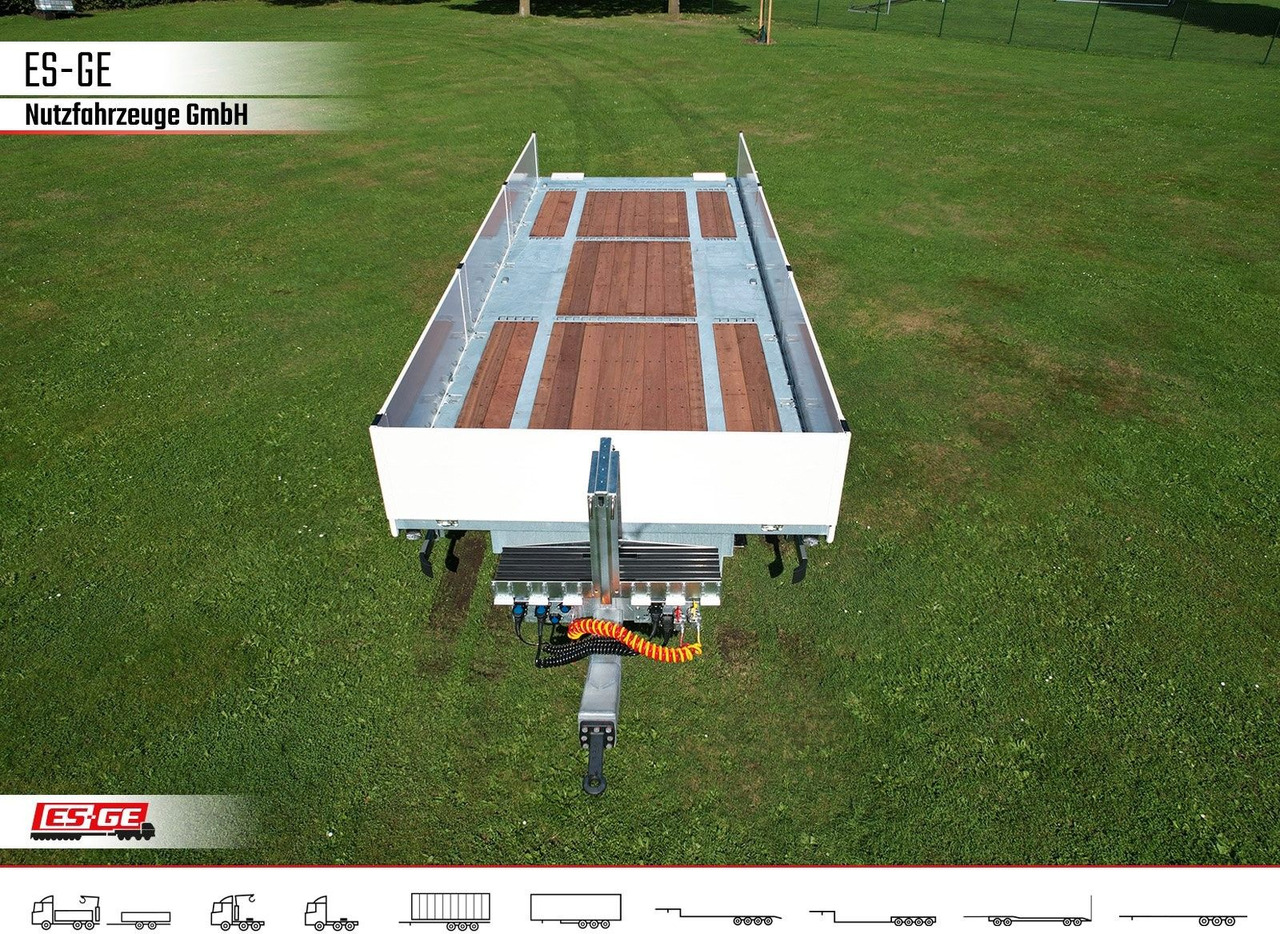 ES-GE Tandem-Anhänger Bordwände, CV, Rungen - Dropside/ Flatbed trailer: picture 3 ES-GE Tandem-Anhänger Bordwände, CV, Rungen - Dropside/ Flatbed trailer: picture 3