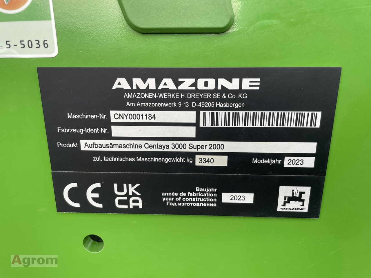 Combine seed drill Amazone Centaya 3000 Super + KG 3001 Super: picture 9