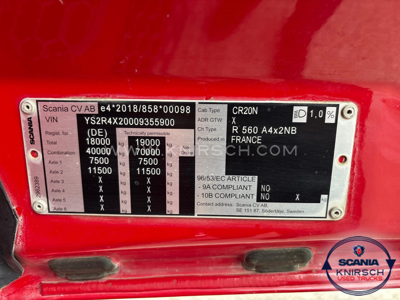 SCANIA R560A4x2NB / Super / Voll-Luft / Hydraulik - Tractor unit: picture 2 SCANIA R560A4x2NB / Super / Voll-Luft / Hydraulik - Tractor unit: picture 2