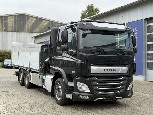 DAF CF 450 FAN 6x2 Pritsche mit Kran HIAB 188 E-6 - Crane truck: picture 1 DAF CF 450 FAN 6x2 Pritsche mit Kran HIAB 188 E-6 - Crane truck: picture 1