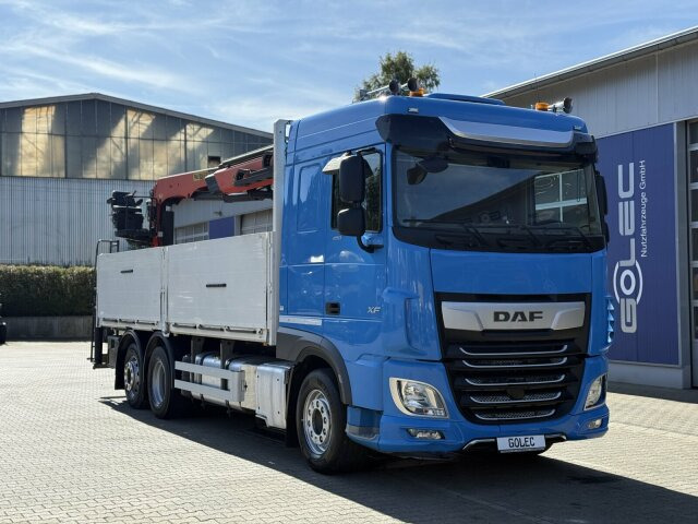 DAF XF 480 Pritsche Kran Plafinger 21000L - Dropside/ Flatbed truck, Crane truck: picture 1 DAF XF 480 Pritsche Kran Plafinger 21000L - Dropside/ Flatbed truck, Crane truck: picture 1