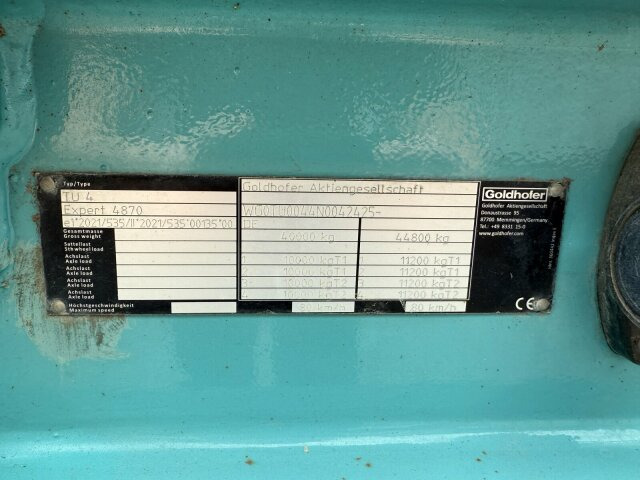 Goldhofer TU 4 EXPERT 4870 Tieflader Anhänger 44,8 T - Low loader trailer: picture 2 Goldhofer TU 4 EXPERT 4870 Tieflader Anhänger 44,8 T - Low loader trailer: picture 2