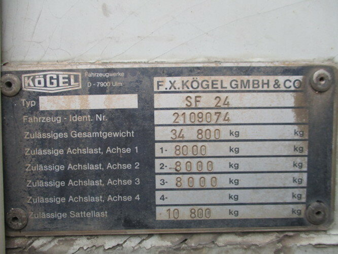 Kögel SAnh SF 24 SF 24 Kofferauflieger, gelenkte Achse, Rolltor, 77 cbm - Closed box semi-trailer: picture 4 Kögel SAnh SF 24 SF 24 Kofferauflieger, gelenkte Achse, Rolltor, 77 cbm - Closed box semi-trailer: picture 4