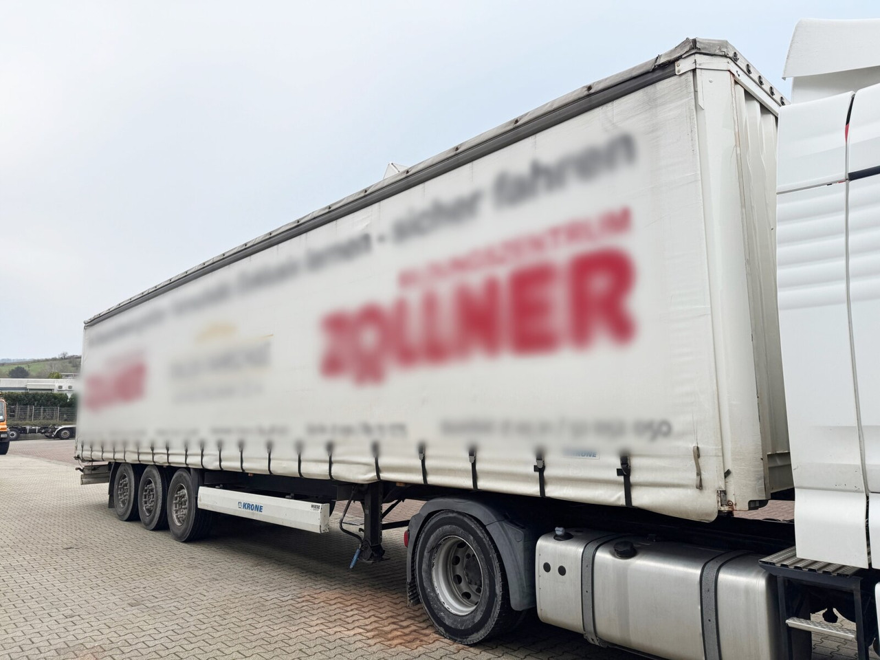 Dropside/ Flatbed semi-trailer Krone SDP 27 SDP 27 , Edscha-Verdeck, Ex-Fahrschule: picture 8