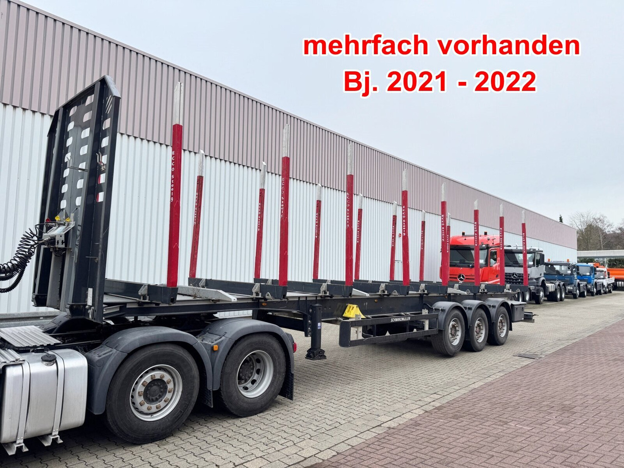 Schwarzmüller 3-Achs Holzauflieger 3-Achs Holzauflieger, Liftachse, MEHRFACH VORHANDEN! - Timber semi-trailer: picture 1 Schwarzmüller 3-Achs Holzauflieger 3-Achs Holzauflieger, Liftachse, MEHRFACH VORHANDEN! - Timber semi-trailer: picture 1