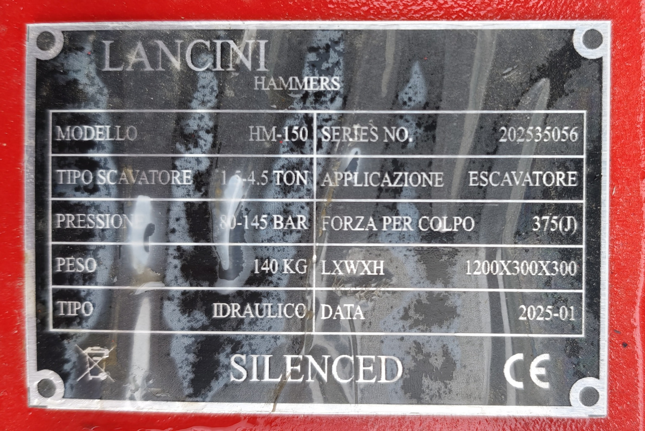 Lancini HM-150 - Hydraulic hammer for Excavator: picture 3 Lancini HM-150 - Hydraulic hammer for Excavator: picture 3