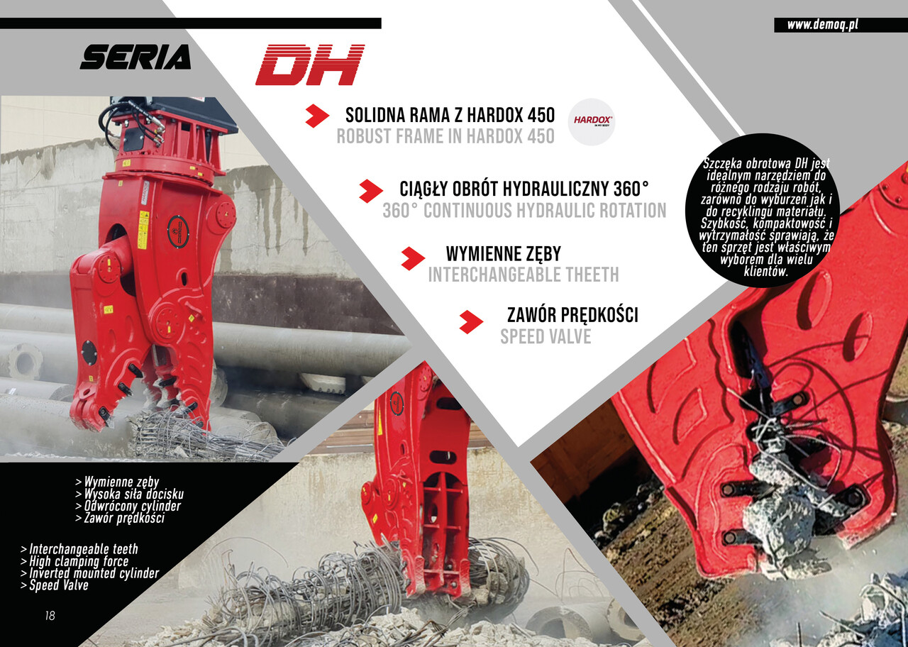 DEMOQ DH11 Hydraulic Rotating Pulveriser Crusher 1100 KG - Demolition shears for Excavator: picture 4 DEMOQ DH11 Hydraulic Rotating Pulveriser Crusher 1100 KG - Demolition shears for Excavator: picture 4