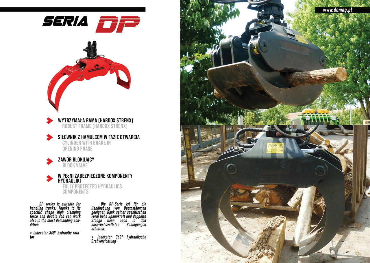 DEMOQ DP032 Log Grab 270 kg - Grapple for Construction machinery: picture 3 DEMOQ DP032 Log Grab 270 kg - Grapple for Construction machinery: picture 3
