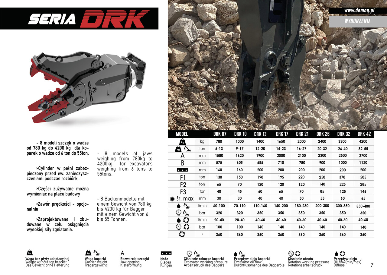 DEMOQ DRK42 Hydraulic Rotating Pulveriser Crusher 4200 KG - Demolition shears for Excavator: picture 2 DEMOQ DRK42 Hydraulic Rotating Pulveriser Crusher 4200 KG - Demolition shears for Excavator: picture 2