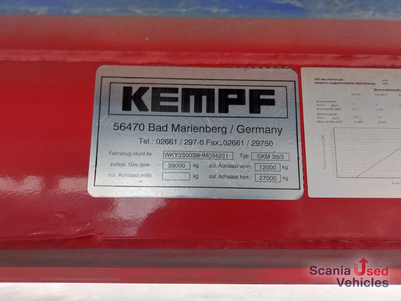 KEMPF SKM 3/S/ 39 A 10 Kastenmulde - Tipper semi-trailer: picture 5 KEMPF SKM 3/S/ 39 A 10 Kastenmulde - Tipper semi-trailer: picture 5