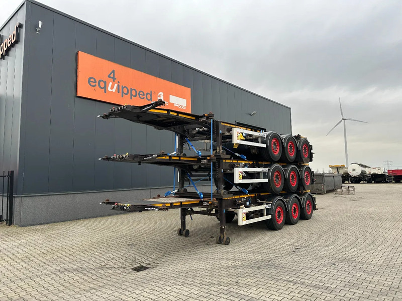 Burg stack of 3x BURG 20FT ADR (EX/II, EX/III, FL, AT) Chassis, Empty weight : 3.690kg, SAF INTRADISC, 2x Liftaxle, NL-chassis - Container transporter/ Swap body semi-trailer: picture 1 Burg stack of 3x BURG 20FT ADR (EX/II, EX/III, FL, AT) Chassis, Empty weight : 3.690kg, SAF INTRADISC, 2x Liftaxle, NL-chassis - Container transporter/ Swap body semi-trailer: picture 1
