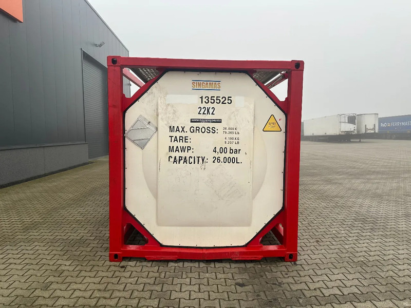 SINGAMAS 20FT ISO, 26.000L/1-COMP/3 BAFFELS/3 manholes, 5Y inspection: 06/2027 - Storage tank: picture 5 SINGAMAS 20FT ISO, 26.000L/1-COMP/3 BAFFELS/3 manholes, 5Y inspection: 06/2027 - Storage tank: picture 5