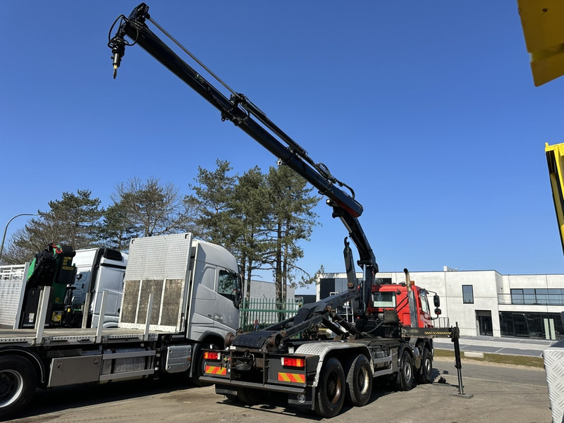 Hook lift truck, Crane truck DAF CF 85.410 8x4 HOOKLIFT + CRANE HIAB 244 EP-3 HIDUO - Radio - Rotator - RETARDER - EURO 4 - BIG AXLES HUB REDUCTION: picture 8