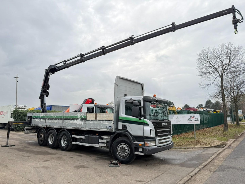 Scania P380 8x4 TRIDEM + CRANE HIAB 166 ES-5 HIPRO - ROTATOR + RADIO - 7m60 PLATFORM - MANUAL - LIFT + STEERING AXLE - Crane truck: picture 1 Scania P380 8x4 TRIDEM + CRANE HIAB 166 ES-5 HIPRO - ROTATOR + RADIO - 7m60 PLATFORM - MANUAL - LIFT + STEERING AXLE - Crane truck: picture 1