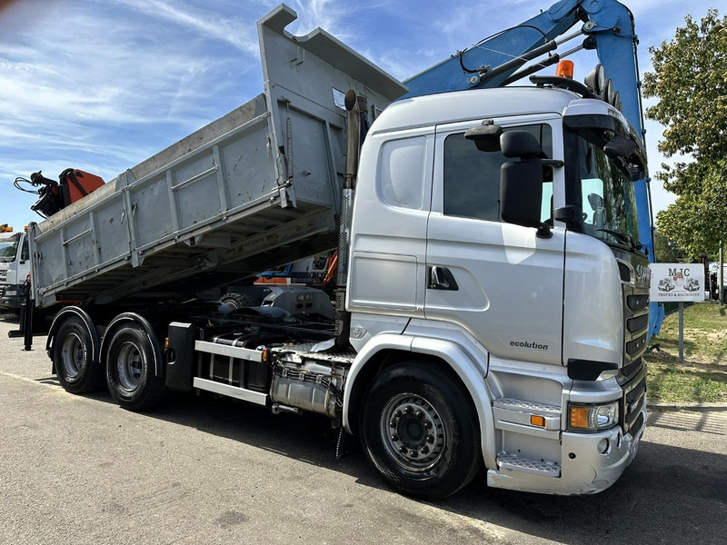 Scania R520 6x4 TIPPER + CRANE PALFINGER PK 15002 A - TRACTOR UNIT - RETARDER - *FULL AIR* - EUR 6 - BE TRUCK - Tipper, Crane truck: picture 3 Scania R520 6x4 TIPPER + CRANE PALFINGER PK 15002 A - TRACTOR UNIT - RETARDER - *FULL AIR* - EUR 6 - BE TRUCK - Tipper, Crane truck: picture 3