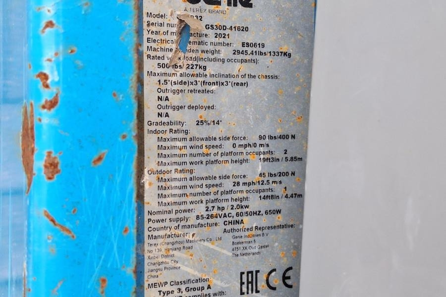 Genie GS1932 E-Drive Several In Stock, 8m Working Height  leasing Genie GS1932 E-Drive Several In Stock, 8m Working Height: picture 7