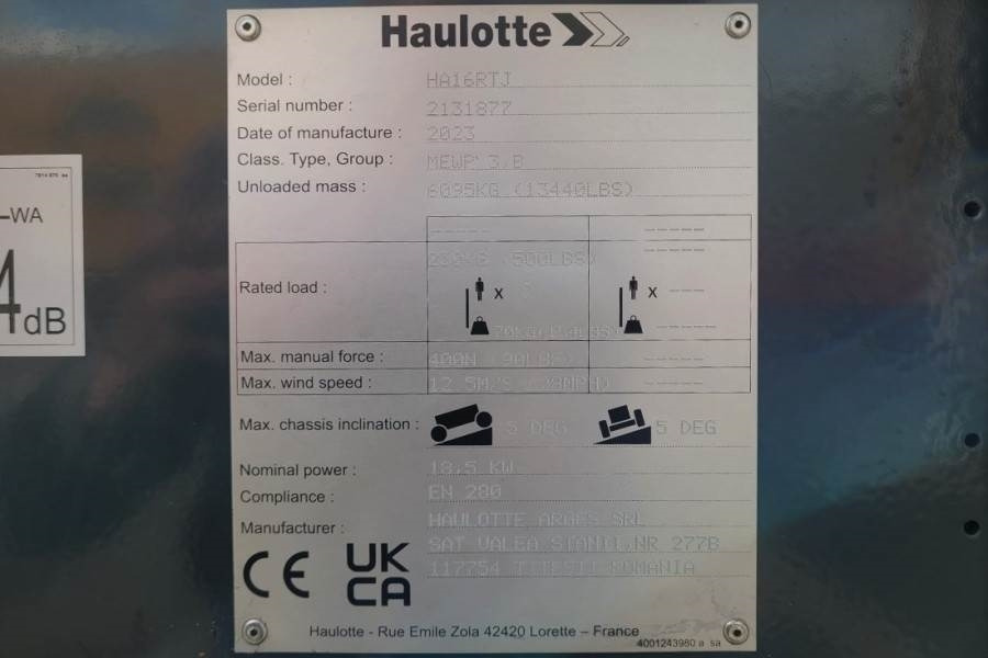 Haulotte HA16RTJ Valid Inspection, *Guarantee! Diesel, 4x4 - Articulated boom: picture 3 Haulotte HA16RTJ Valid Inspection, *Guarantee! Diesel, 4x4 - Articulated boom: picture 3