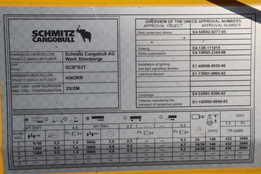 Curtainsider trailer Schmitz Cargobull SCB3ST CoC Documents, TuV Loading Certificate, Dut: picture 7
