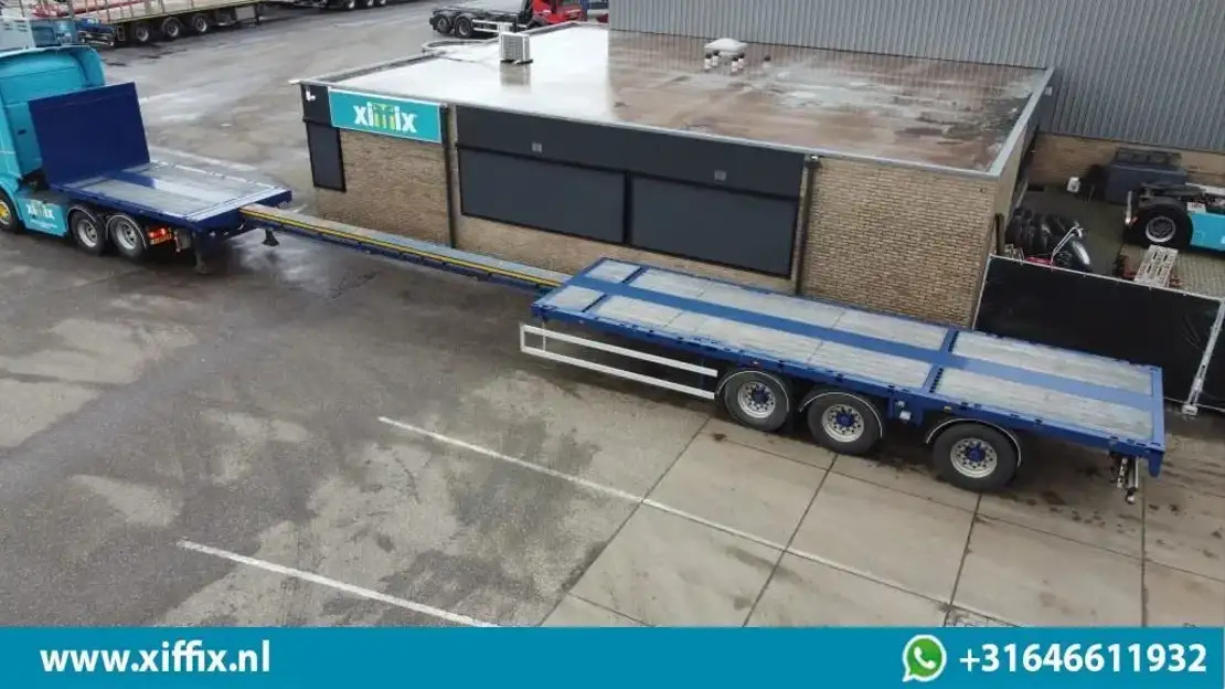 Doll 3-ass. Vlakke uitschuifbare oplegger / Naloop gestuurd / 14090 - Dropside/ Flatbed semi-trailer: picture 1 Doll 3-ass. Vlakke uitschuifbare oplegger / Naloop gestuurd / 14090 - Dropside/ Flatbed semi-trailer: picture 1