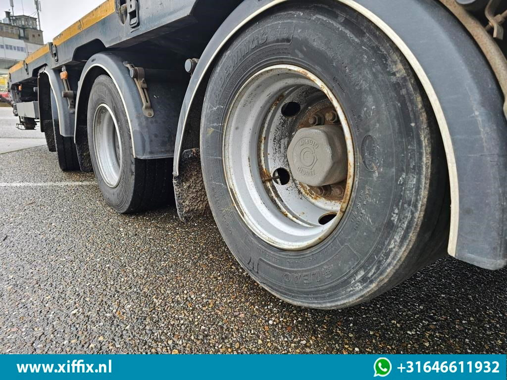 Dropside/ Flatbed semi-trailer ES-GE 3-ass. Vlakke uitschuifbare Mega oplegger / Naloop gestuurd: picture 8