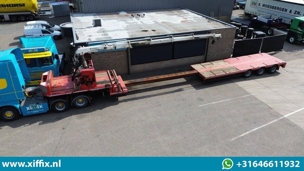 Nooteboom 3-ass. Uitschuifbare semi dieplader met Hiab 22 ton/mtr. Kraan / 3x gestuurd - Low loader semi-trailer: picture 1 Nooteboom 3-ass. Uitschuifbare semi dieplader met Hiab 22 ton/mtr. Kraan / 3x gestuurd - Low loader semi-trailer: picture 1
