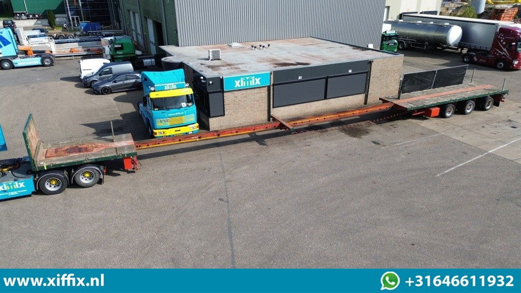 Nooteboom 3-ass. Vlakke dubbel 2x uitschuifbare oplegger / 3x gestuurd - Dropside/ Flatbed semi-trailer: picture 1 Nooteboom 3-ass. Vlakke dubbel 2x uitschuifbare oplegger / 3x gestuurd - Dropside/ Flatbed semi-trailer: picture 1