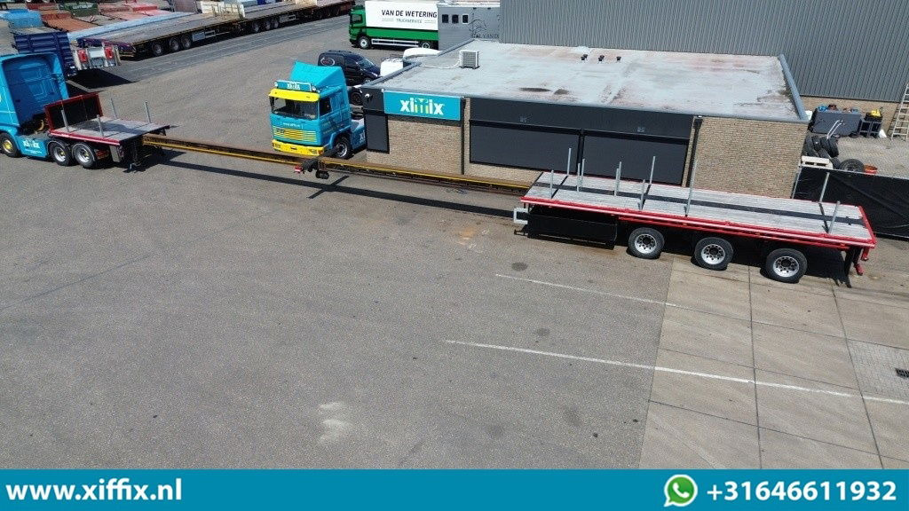 Nooteboom 3-ass. Vlakke dubbel 2x uitschuifbare oplegger / 3x gestuurd - Dropside/ Flatbed semi-trailer: picture 2 Nooteboom 3-ass. Vlakke dubbel 2x uitschuifbare oplegger / 3x gestuurd - Dropside/ Flatbed semi-trailer: picture 2