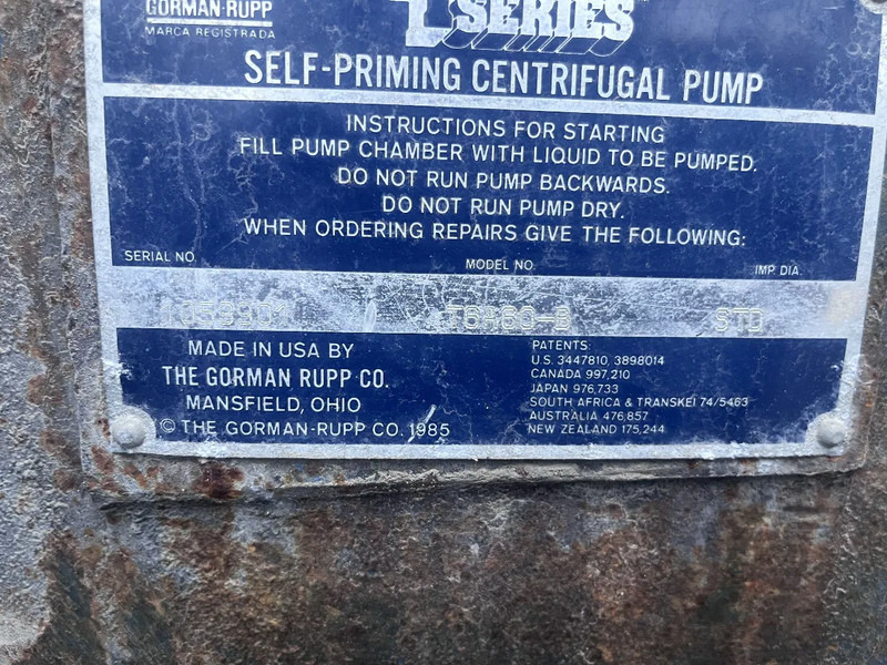 Gorman Rupp Wavo pompset 4 cillinder lister-petter diesel - Water pump: picture 5 Gorman Rupp Wavo pompset 4 cillinder lister-petter diesel - Water pump: picture 5