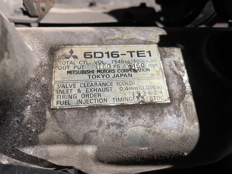 Kobelco Mitsubishi 6D16-TE1 from kobelco crane Fuso motor 142 kW 180PK - Engine for Truck: picture 3 Kobelco Mitsubishi 6D16-TE1 from kobelco crane Fuso motor 142 kW 180PK - Engine for Truck: picture 3