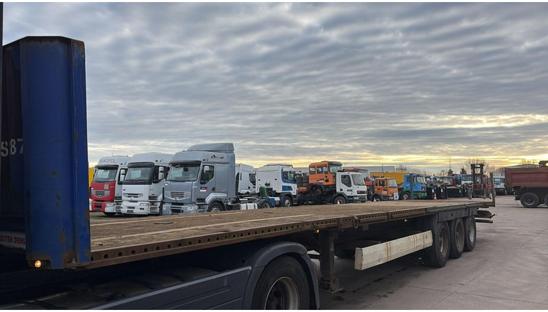 Krone SDP27 (BELGIAN TRAILER / DRUM BRAKES / FREINS TAMBOURS) - Dropside/ Flatbed semi-trailer: picture 1 Krone SDP27 (BELGIAN TRAILER / DRUM BRAKES / FREINS TAMBOURS) - Dropside/ Flatbed semi-trailer: picture 1