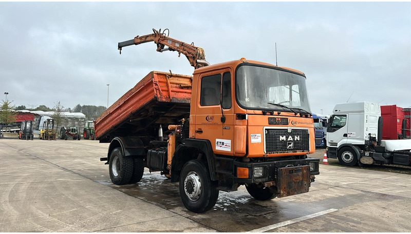 MAN 17.192 (4X4 / BIG AXLE / STEEL SUSPENSION / 8 TON CRANE) - Tipper, Crane truck: picture 3 MAN 17.192 (4X4 / BIG AXLE / STEEL SUSPENSION / 8 TON CRANE) - Tipper, Crane truck: picture 3