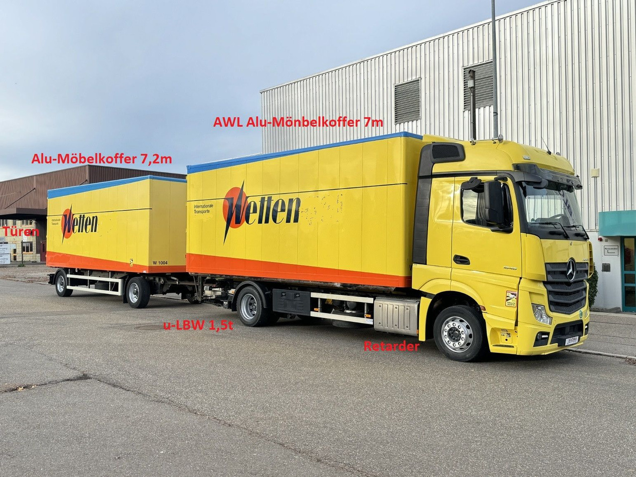 Mercedes-Benz Actros 1848 LL Gr.Haus AWL-Möbelkoffer uLBW - Box truck: picture 1 Mercedes-Benz Actros 1848 LL Gr.Haus AWL-Möbelkoffer uLBW - Box truck: picture 1