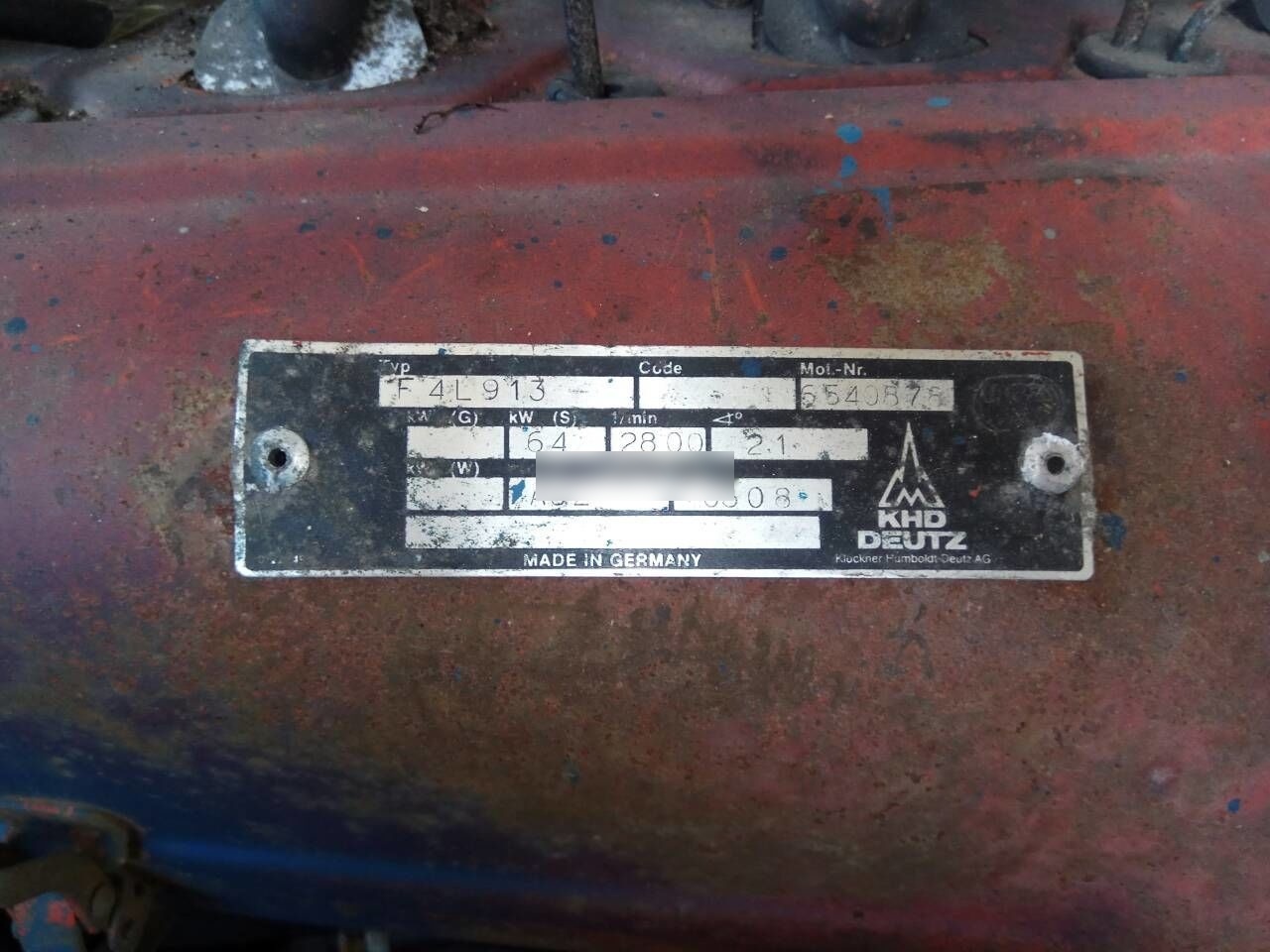 Deutz F4L913 - Engine for Truck: picture 5 Deutz F4L913 - Engine for Truck: picture 5