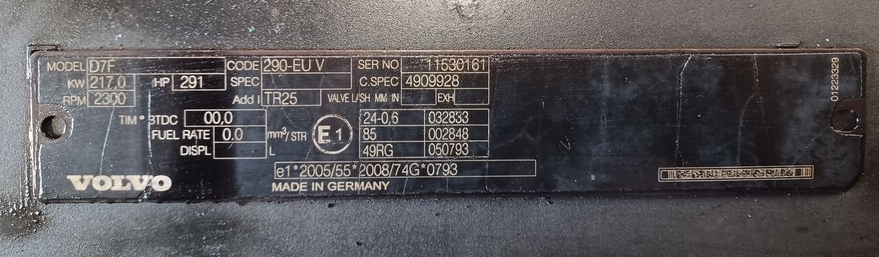 Volvo D7F 290 E5 Volvo FL - Engine for Truck: picture 5 Volvo D7F 290 E5 Volvo FL - Engine for Truck: picture 5