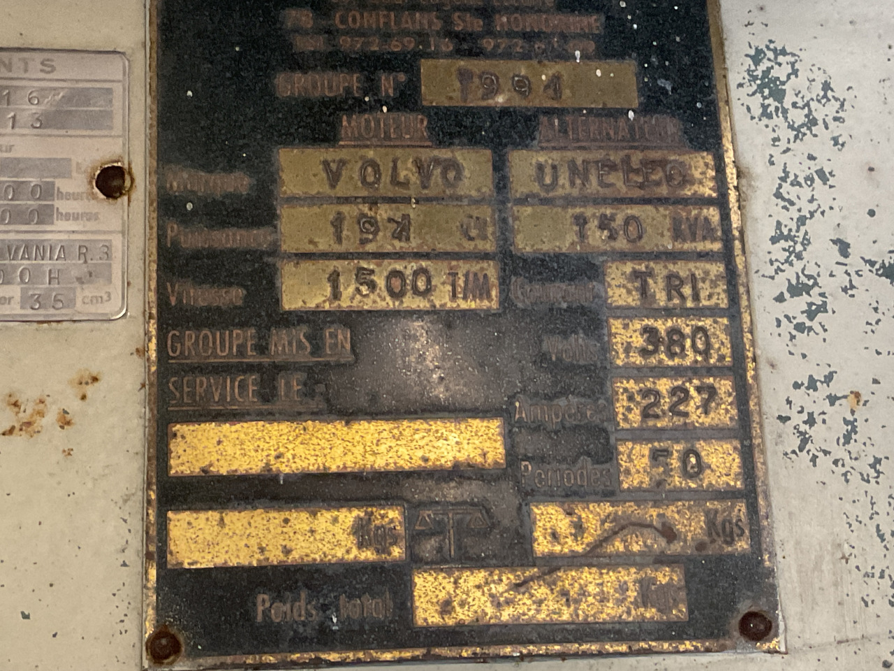 Volvo 150KVA Generator, Low hours. - Generator set: picture 3 Volvo 150KVA Generator, Low hours. - Generator set: picture 3