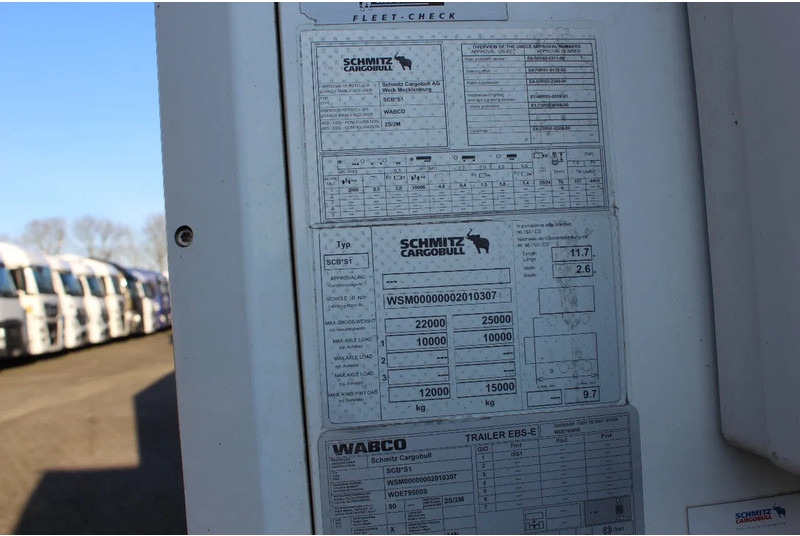 Refrigerator semi-trailer Schmitz Cargobull * 1 AXLE * VECTOR 1950 MT *: picture 11 Refrigerator semi-trailer Schmitz Cargobull * 1 AXLE * VECTOR 1950 MT *: picture 11