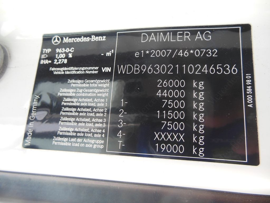Curtainsider truck Mercedes-Benz ACTROS 2546, 24 PALETTEN, LBW, ALU FELGEN, TOP!! Mercedes-Benz ACTROS 2546, 24 PALETTEN, LBW, ALU FELGEN, TOP!!: picture 29