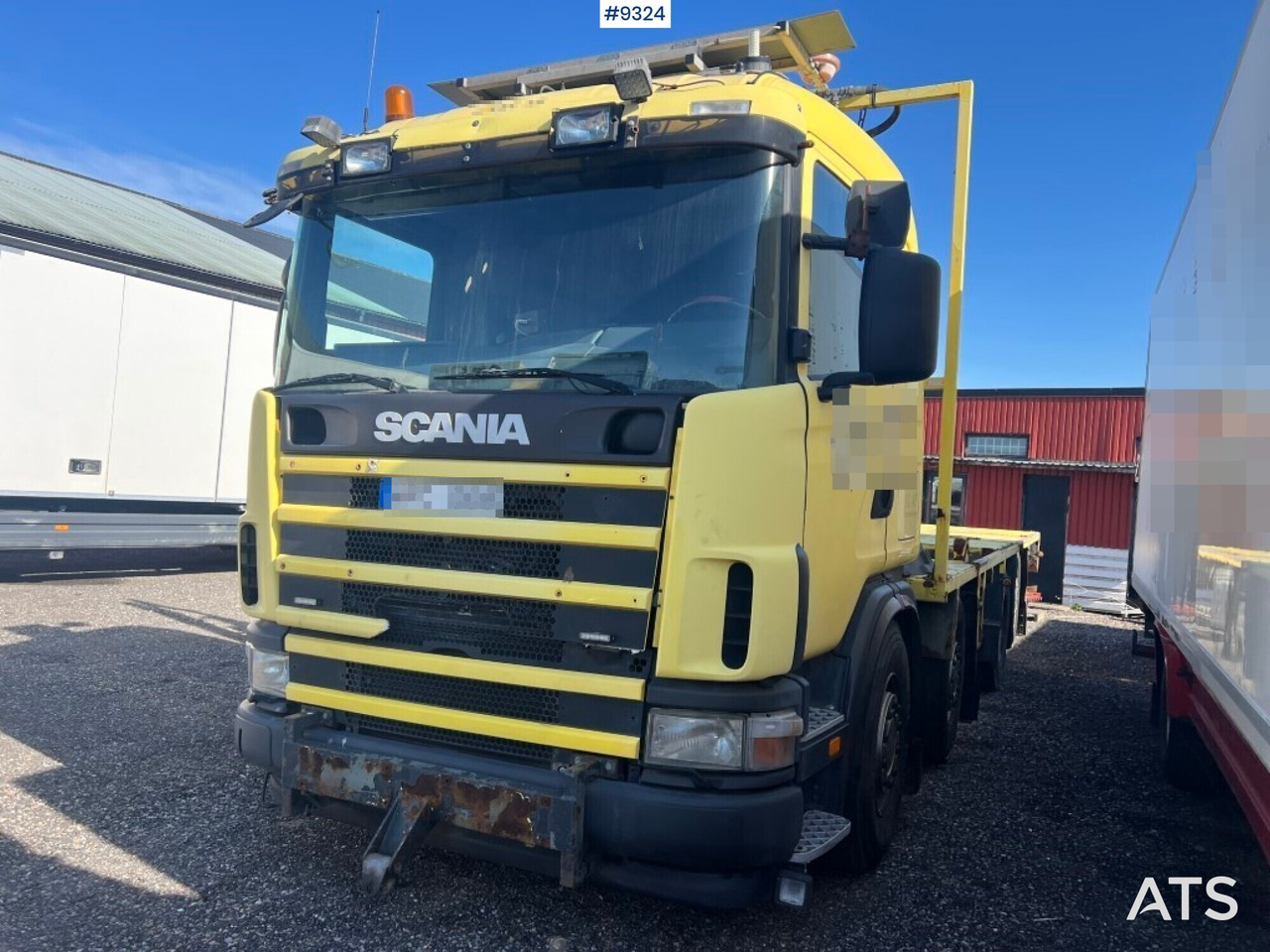 Flatbed truck Scania R124GB8X26NB420 - Dropside/ Flatbed truck: picture 1 Flatbed truck Scania R124GB8X26NB420 - Dropside/ Flatbed truck: picture 1