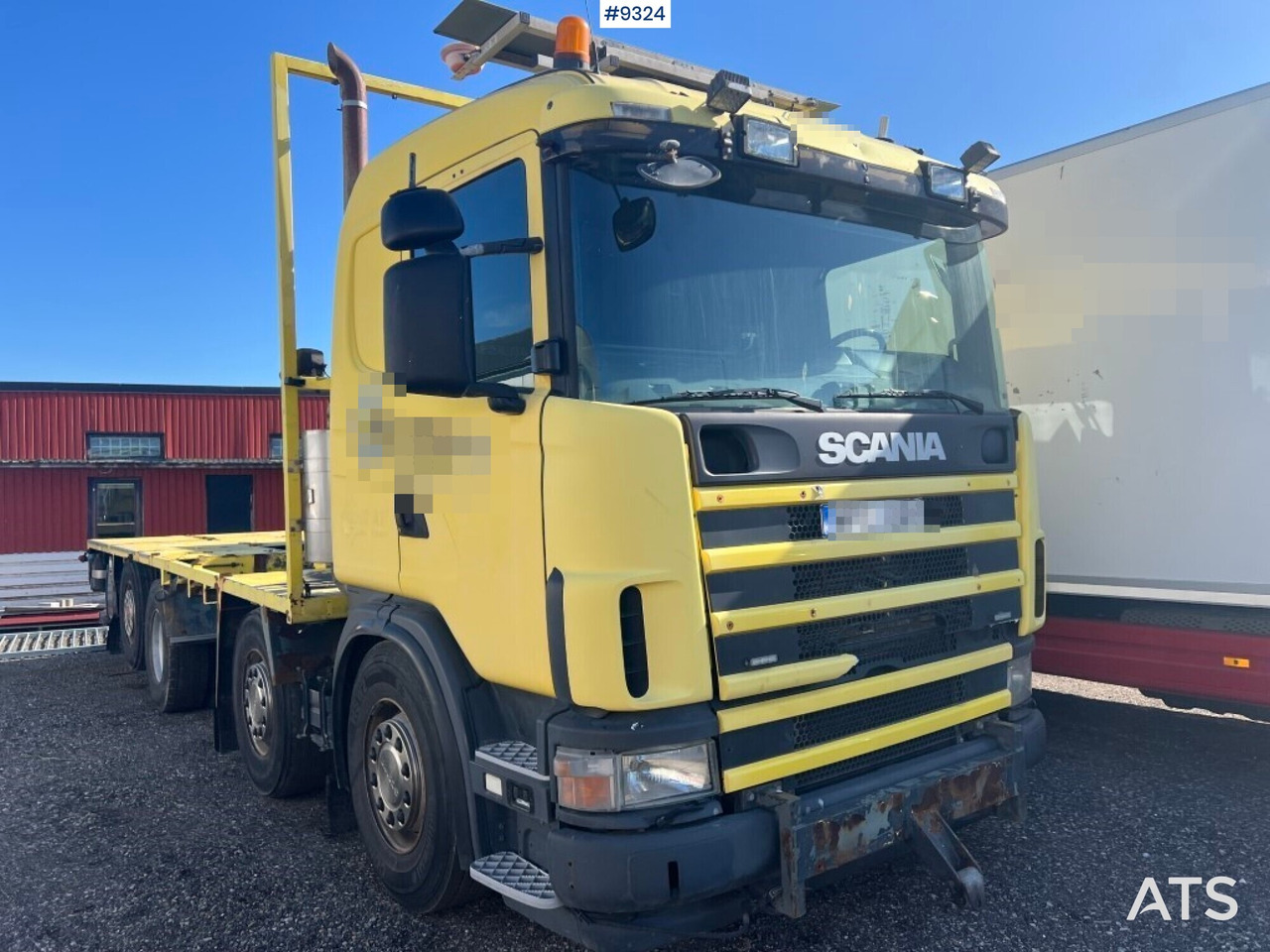 Flatbed truck Scania R124GB8X26NB420 - Dropside/ Flatbed truck: picture 3 Flatbed truck Scania R124GB8X26NB420 - Dropside/ Flatbed truck: picture 3