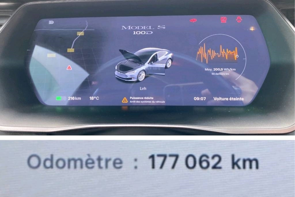 Car Tesla MODEL S 100D Carte Grise Française endommagée: picture 8